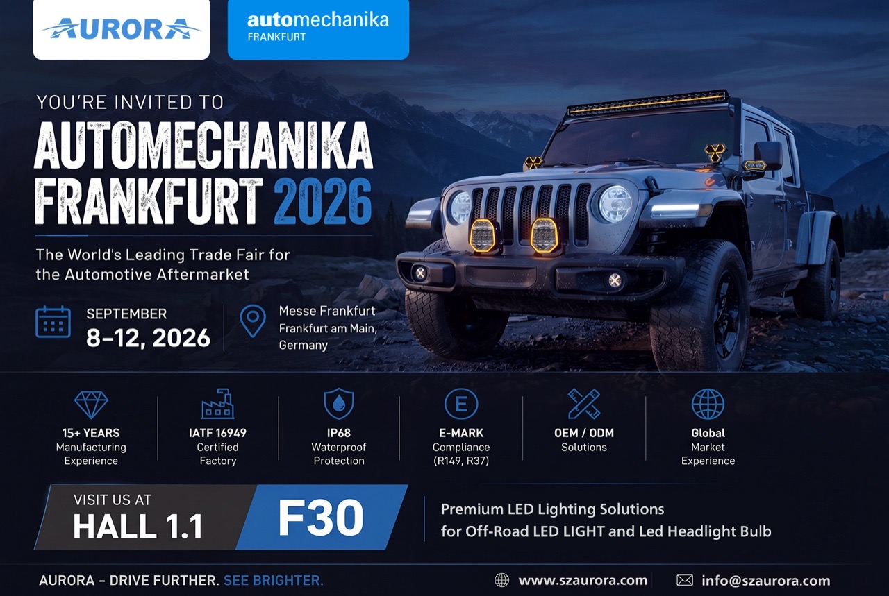 AURORA to Showcase Premium LED Lighting Innovations at Automechanika Frankfurt…