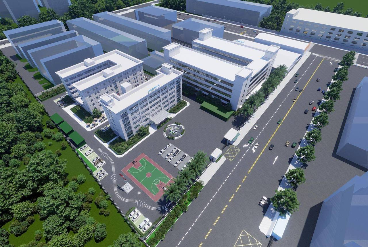 Aurora Technology Park aerial view — industrial park overview