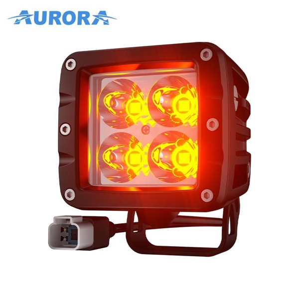 AURORA P4A W Series Spot Amber LED Work Light