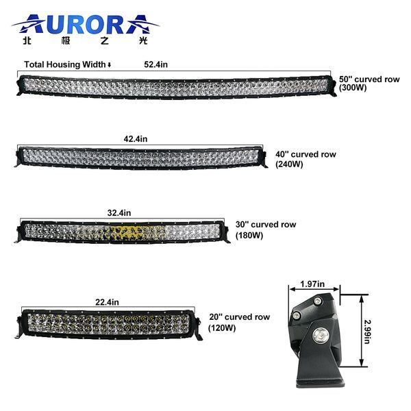 AURORA 40" 400W Curved LED Light Bar