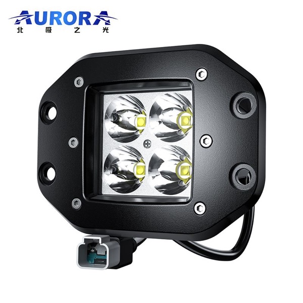 AURORA 2'' 20W 12V 24V Flushmount Flood Beam Light Cube
