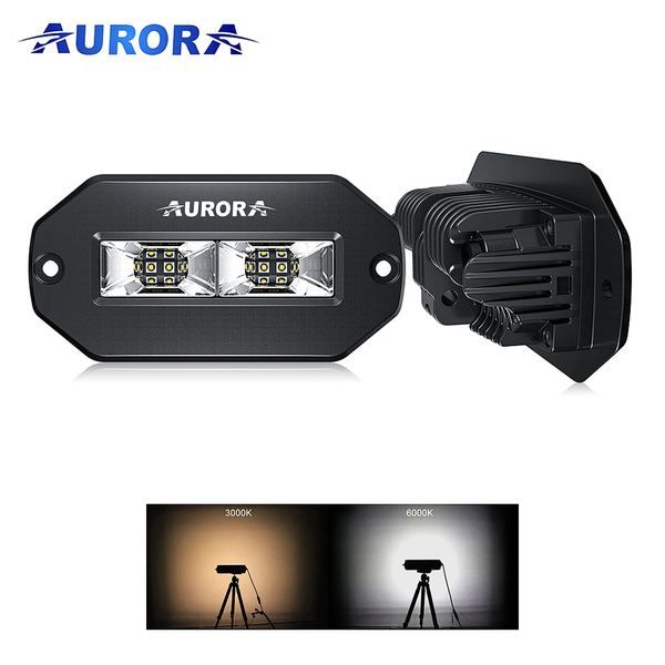 Aurora 4" Slim LED Scene Light with Flush Mount