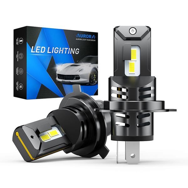 AURORA New Design Mini Size H4 LED Headlight Car LED Light High Low Beam LED Hea