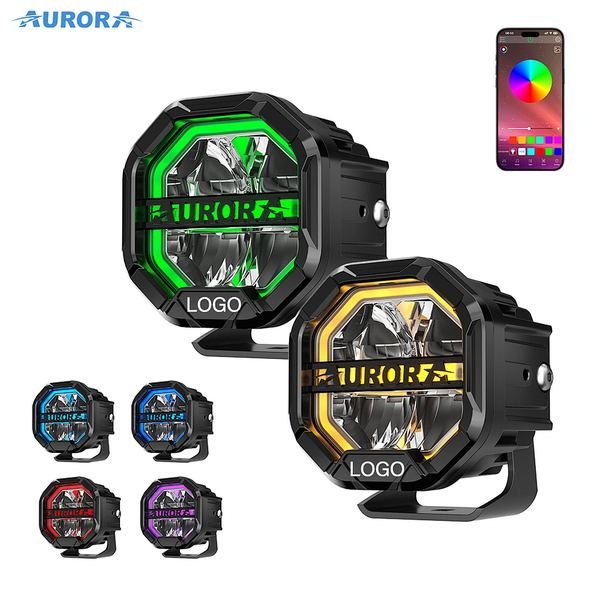 New RGB Offroad Light Bluetooth Control Multicolor LED Fog Light 4x4 ATV Truck L
