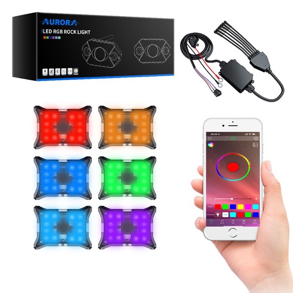 AURORA Single Pack Y3-D6 Single Pack Wireless Control RGBW Rock light