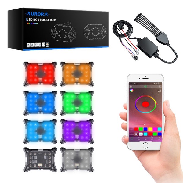 AURORA Single Pack Y3-D8 Single Pack Wireless Control RGBW Rock light