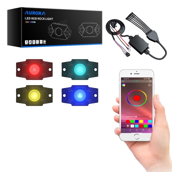 AURORA Y6-D4 Single Pack Wireless Control RGBW Chips Rock light