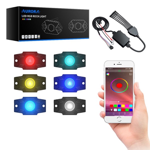 AURORA Y6-D6 Single PackWireless Control RGBWr Chips Rock light
