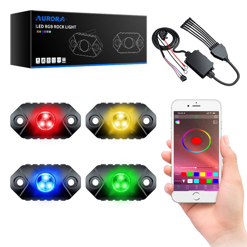 AURORA Single Pack Wireless Control RGB Rock light