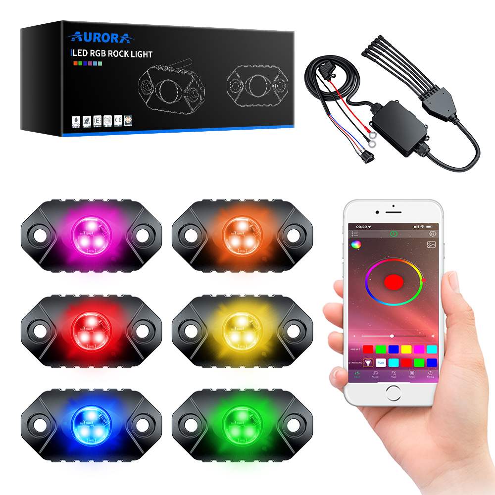 AURORA Single Pack Wireless Control RGB Rock light